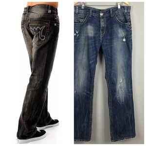 MEK 38/32 Dark Wash Straight Leg Jeans